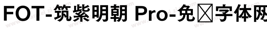 FOT-筑紫明朝 Pro字体转换